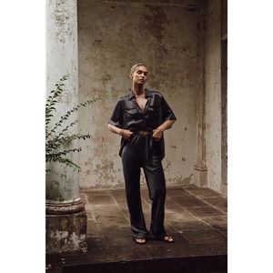 DISSH Simone Satin Bias Cut Pant in Navy Size 8